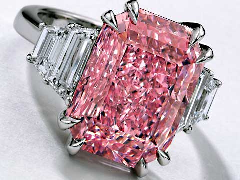 Sotheby's fancy pink diamond ring