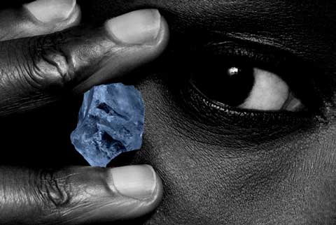 Blauwe diamant Petra